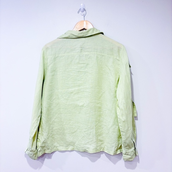 PROPORTION PETITE CONRAD C Lime green button down shirt - Picture 9 of 9